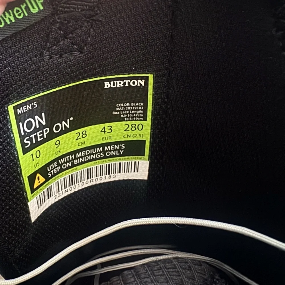 Burton Ion Step On Snowboard Boots Men’s 10 (USA) mint condition - Picture 8 of 9